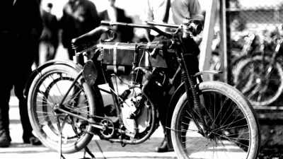 ‐ [Narrator] And the
red hot motorcycle is - The Machines That Built America