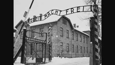 [narrator]
Auschwitz would not be - World War II: Race to Victory