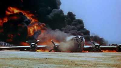Narrator: B-29 CREWS WONDER
IF THEY'VE SIGNED UP - The Pacific War in Color