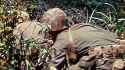 NARRATOR: Back at Mount Yae-Take - The Pacific War in Color