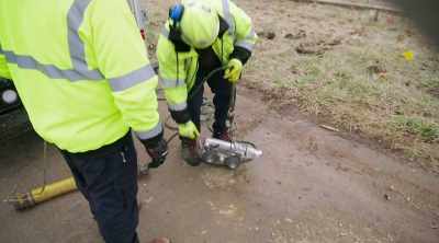 [narrator]  But even
with this remote tech, - Sewer Divers