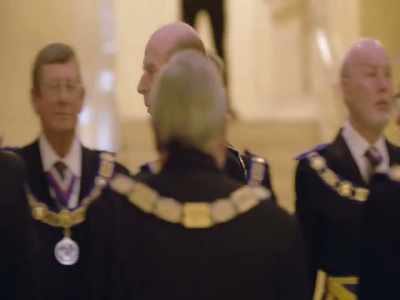 [narrator]
Despite our unprecedented access, - Inside the Freemasons
