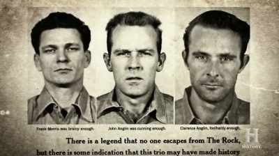 - NARRATOR: Did three men break
 out of the Rock - Alcatraz Escape: The Lost Evidence