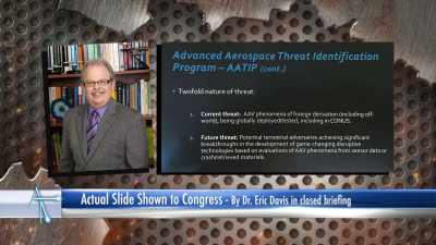 - [Narrator] Dr. Eric Davis
again made an appearance. - Accidental Truth: UFO Revelations