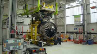 NARRATOR:
Each multi-million-pound jet engine - Europe From Above