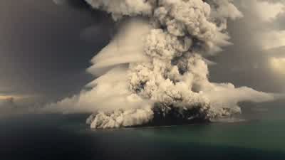 NARRATOR: Eight hours later, the volcano stopped erupting. - Nova