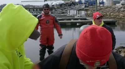 [narrator] Eric is suiting up, - Sewer Divers