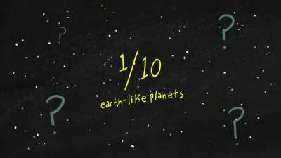 [narrator] Estimates of how many
Earth-like planets will develop life vary. - Explained