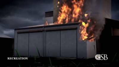 [narrator]  Firefighters
 including four volunteers
 from Rick's class, - Engineering Catastrophes