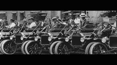 ‐ [Narrator] Ford slashes
prices of his Model T - The Titans That Built America