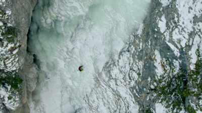 NARRATOR: From here, it's a long way
to fall, if she misjudges the ice. - Europe From Above