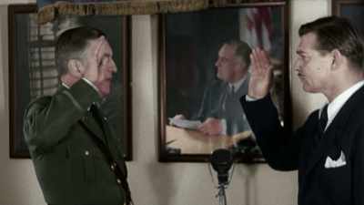 Narrator: HER DISTRAUGHT HUSBAND
CLARK GABLE ENLISTS - America in Color