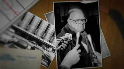 [narrator]
His wife gone, - Offside: The Harold Ballard Story