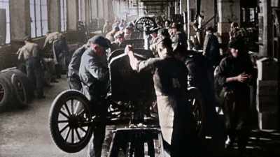 Narrator: IN 1913,
FORD HAD INTRODUCED - America in Color