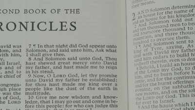 Narrator: In 2 Chronicles,
verse 3, - God Code