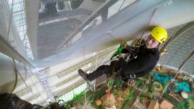 NARRATOR (in English):
With nothing but air beneath them, - Europe From Above