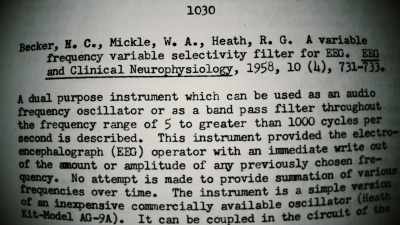 Narrator: In reality, Dr. Robert G. Heath had been investigating the effects - The Minds of Men