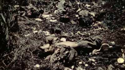 Narrator: IN THE QUIET INTERIOR
OF TINIAN, - The Pacific War in Color