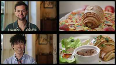 [narrator] Its judging time
for Eugene and Zach's - No Recipe Road Trip With the Try Guys
