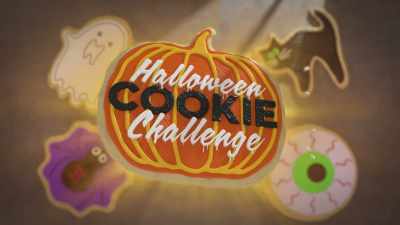 [narrator] It's the Halloween
Cooking Challenge. - Halloween Cookie Challenge