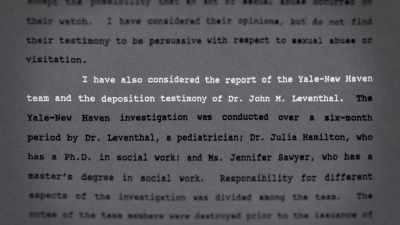 Narrator:
Judge Wilk also
addressed the findings - Allen v. Farrow