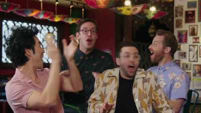 [narrator] Keith and Eugene
are in the final, - No Recipe Road Trip With the Try Guys