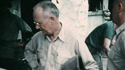 Narrator: MARINE GENERAL
HOLLAND SMITH IS OVERSEEING - The Pacific War in Color