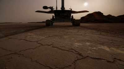 NARRATOR: Opportunity
was safe on the ground. - Mars: One Day on the Red Planet