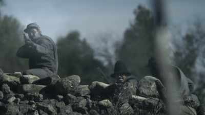 Narrator: Pinned
down behind the fence, - Blood and Fury: America's Civil War