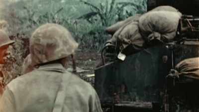 Narrator: RESPONDING
TO THE PRESSURE, - The Pacific War in Color