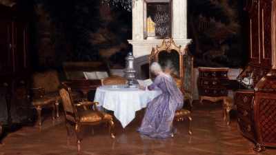 Narrator: She declined,
but never discouraged him - Benjamin Franklin