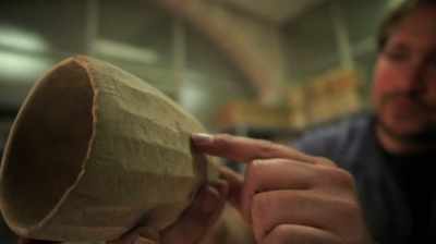 Narrator:
Stone cups like this are used - Dead Sea Scrolls: The Doomsday Prophecy