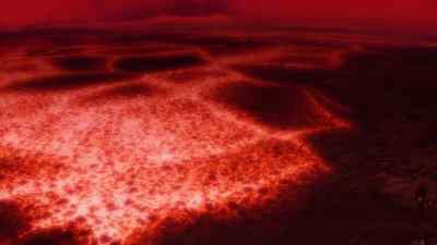 Narrator:
TEMPERATURES HERE ON EARTH
WILL REACH THOUSANDS OF DEGREES. - How the Universe Works