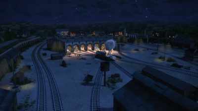 [narrator] 
That night in the sheds, - Thomas & Friends: Journey Beyond Sodor