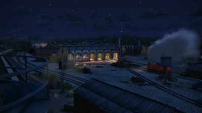 [narrator] 
That night on Sodor, - Thomas & Friends: Journey Beyond Sodor