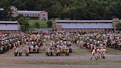 NARRATOR: The Army figures
less than half of its troops - The Pacific War in Color
