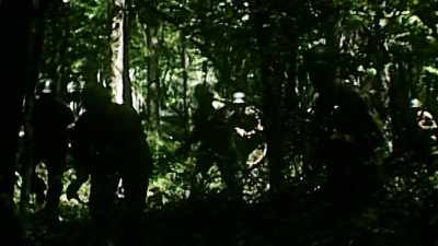 NARRATOR: The Army
picks a training spot - The Pacific War in Color