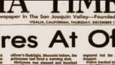 Narrator: THE BULLET HITS
AN OFFICER'S FLASHLIGHT, - The Golden State Killer: It's Not Over