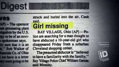 Narrator:
THE DAY AFTER AMY GOES MISSING, - The Lake Erie Murders