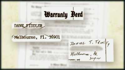 NARRATOR: The detectives note
that the name Trinity - Buried In The Backyard