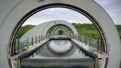 NARRATOR: The Falkirk Wheel's designers - Europe From Above