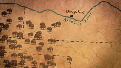 Narrator: The hide yards
at Dodge City now stood empty. - The American Buffalo