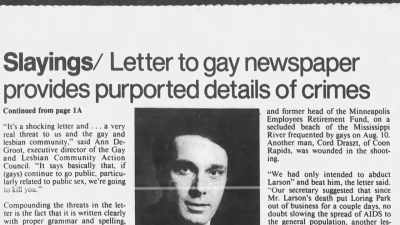 Narrator: THE LETTER
ALSO PROVIDES DETAILS - Hometown Homicide