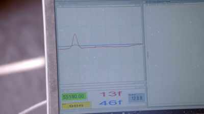 NARRATOR:
The magnetometer data readout, - The Curse of Civil War Gold