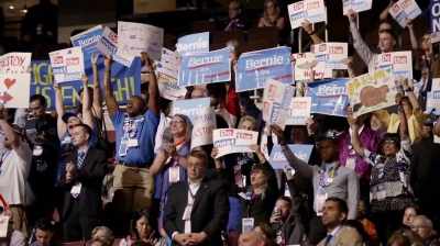 [narrator]
The Sanders' campaign - The New Corporation: The Unfortunately Necessary Sequel