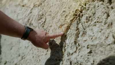 [narrator] The team found several
examples of this liquefaction layer. - Ancient Armageddon