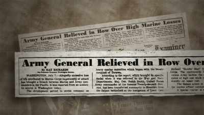 Narrator: THE TENSION
BETWEEN ALL THREE SERVICES - The Pacific War in Color