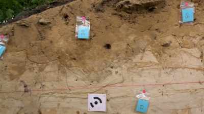 NARRATOR: The V shaped ditch is
a fast and effective defense. - Lost Treasures of Rome