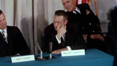 Narrator: THEY ARE
MALCOLM SCOTT CARPENTER, - America in Color