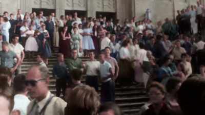 Narrator:
THOUGH IT TAKES UNTIL 1959, - America in Color